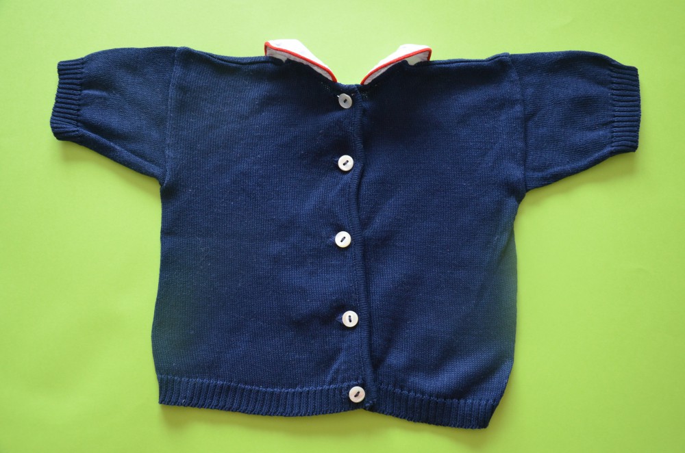 GRANATOWY SWETEREK ROZM. 68 CM