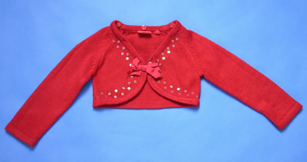 CZERWONE BOLERKO 9-12 M-CY
