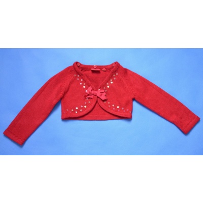 CZERWONE BOLERKO 9-12 M-CY